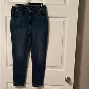 NWOT Old Navy Blue High Rise Super Skinny Ankle Jeans